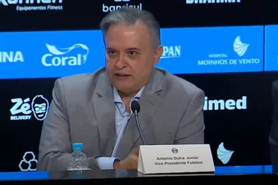 vice-presidente de futebol do Grêmio,  Antônio Dutra Júnior<!-- NICAID(16184008) -->
