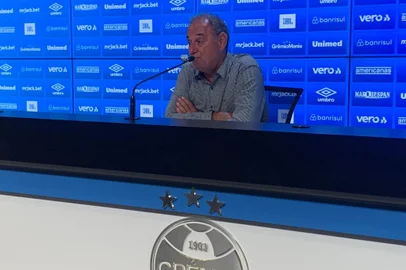 Pós-Jogo (Grêmio x Londrina). Na foto, o vice-presidente do Grêmio, Dênis Abrahão<!-- NICAID(15135098) -->