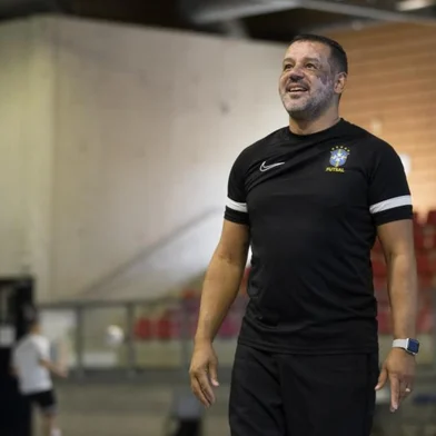 Técnico da Seleção Brasileira de Futsal, Marquinhos Xavier<!-- NICAID(15472634) -->