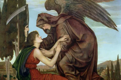 The Angel of Death (1881), quadro pintado por Evelyn de Morgan<!-- NICAID(16021478) -->