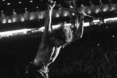 A banda italiana de rock Måneskin, que ganhou o mundo e fez sua estreia nos palcos do Rock In Rio no dia 8 de setembro<!-- NICAID(15205378) -->