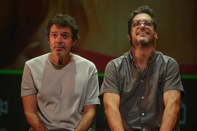 sao paulo - 28.02.2024 - teatro porto - ensaio da peca gostava mais dos pais com bruno mazzeo e lucio mauro filho - fotos francio de holanda<!-- NICAID(15998922) -->