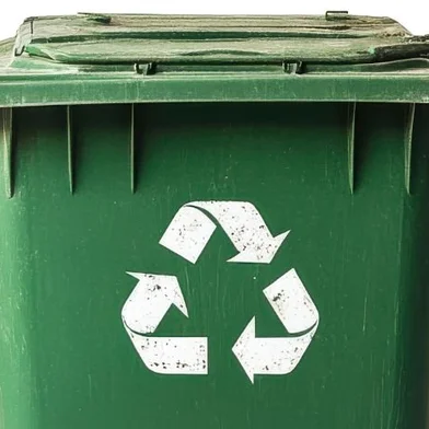 lixeira verde , reciclagem , sustentabilidade , lixo reciclável
