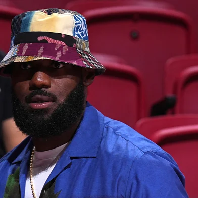 LAS VEGAS, NV - JULY 14: LeBron James #23 of the Los Angeles Lakers looks on after the game against the LA Clippers during the 2025 NBA Summer League game on July 14, 2025 at the Thomas & Mack Center in Las Vegas, Nevada. NOTE TO USER: User expressly acknowledges and agrees that, by downloading and or using this photograph, User is consenting to the terms and conditions of the Getty Images License Agreement. Mandatory Copyright Notice: Copyright 2025 NBAE   Garrett Ellwood/NBAE via Getty Images/AFP (Photo by Garrett Ellwood / NBAE / Getty Images / Getty Images via AFP)<!-- NICAID(16087019) -->