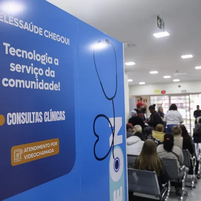 CAXIAS DO SUL, RS, BRASIL. 07-08-2025. Cabine de telessaúde completa um mês de funcionamento na UBS Esplanada.Indexador: Bruno Todeschini<!-- NICAID(16096731) -->