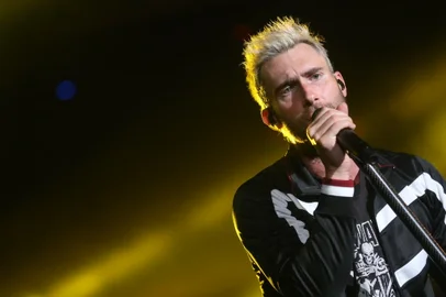 PORTO ALEGRE, RS, BRASIL - 09.03.2016 : Banda Maroon 5 se apresenta pela primeira vez em Porto Alegre. Liderado por Adam Levine, grupo se apresentou no estacionamento da Fiergs. (DIEGO VARA/Agência RBS, Editoria Segundo Caderno)<!-- NICAID(12064813) -->