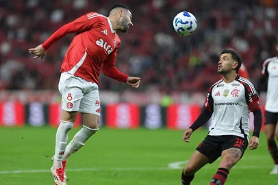 PORTO ALEGRE, RS, BRASIL, 17-08-2025: Inter e Flamengo se enfrentam pela 20ª rodada do Brasileirão 2025. Será o segundo confronto de uma sequência de três jogos seguidos entre as equipes. Foto: Jefferson Botega/Agencia RBSIndexador: jeff botega<!-- NICAID(16103728) -->