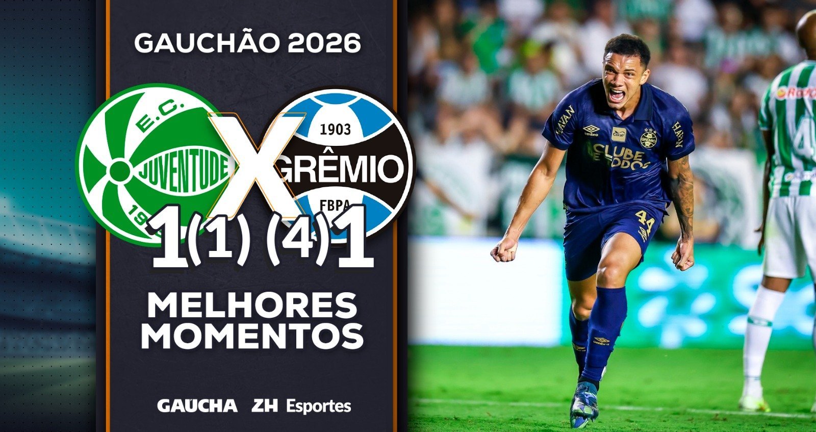 Juventude 1 (1) x (4) 1 Gr&ecirc;mio