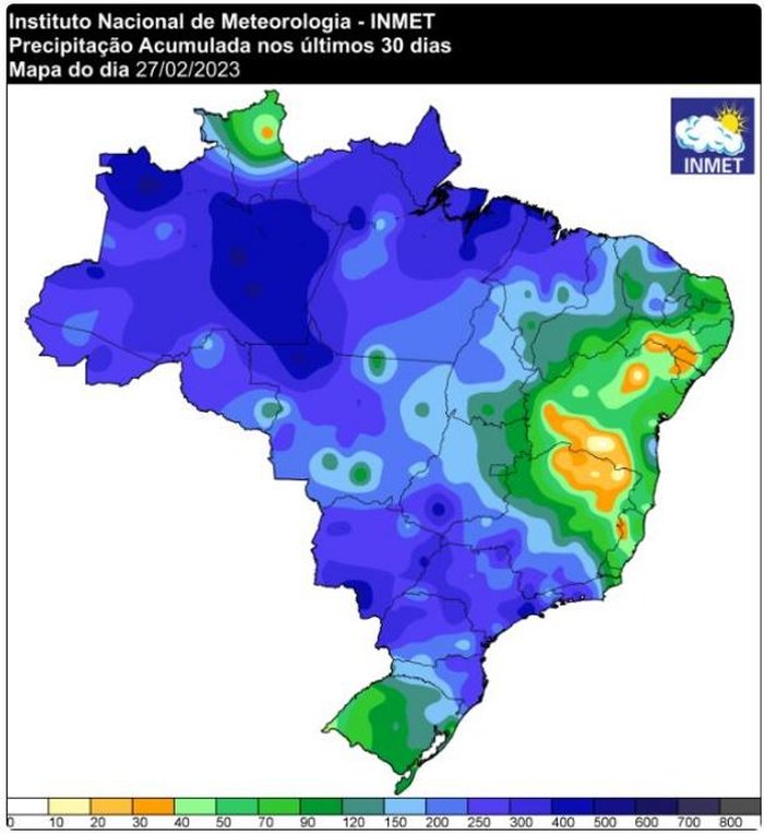 Instituto Nacional de Meteorologia / Reprodução