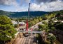 FOTOS: construção de viaduto na RS-115, em Gramado, avança com içamento de vigas