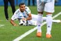 Argentina's defender Gabriel Mercado lies on the pitch during the Russia 2018 World Cup Group D football match between Argentina and Croatia at the Nizhny Novgorod Stadium in Nizhny Novgorod on June 21, 2018. / AFP PHOTO / Johannes EISELE / RESTRICTED TO EDITORIAL USE - NO MOBILE PUSH ALERTS/DOWNLOADSEditoria: SPOLocal: Nizhniy NovgorodIndexador: JOHANNES EISELESecao: soccerFonte: AFPFotógrafo: STF<!-- NICAID(13610572) -->