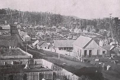 Sede da colônia Erechim em 1912. Foto publicada na Revista Kodak.<!-- NICAID(16062475) -->