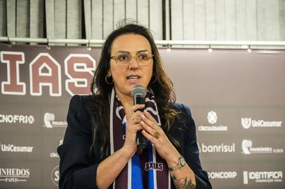 Vitor Soccol / Caxias / Divulgação Cintia Pellin é a nova vice do Caxias<!-- NICAID(16386480) -->