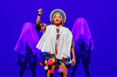 Fotos de cena do espetáculo O Balé que Você não Vê, do Balé Folclórico da Bahia, que se apresentou no RS.<!-- NICAID(16159283) -->