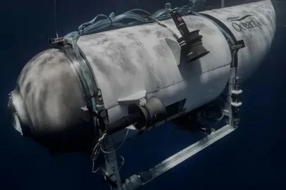 Submarino que leva passageiros para explorar destroços do Titanic desaparece no Oceano Atlântico. Foto: OceanGate Expeditions / Reprodução<!-- NICAID(15460392) -->
