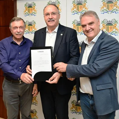 CAXIAS DO SUL, RS, BRASIL, 07/08/2025. Posse de Mauro Pereira.<!-- NICAID(16096405) -->