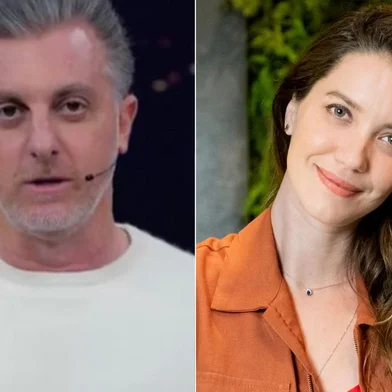 Luciano Huck defende Nathalia Dill durante o Domingão que foi ao ar no último domingo (23).<!-- NICAID(15796281) -->