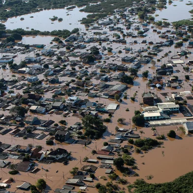 Vista aérea da cidade de Eldorado do Sul<!-- NICAID(15756710) -->
