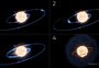 Telescópio James Webb registra pela primeira vez um planeta sendo engolido por uma estrela