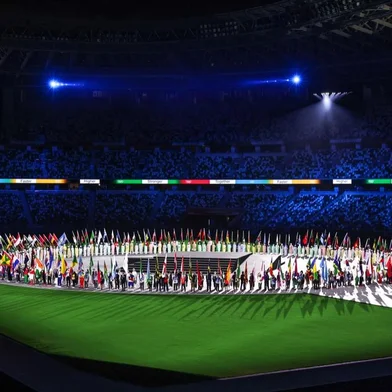 encerramento , olimpíada , jogos olímpicos , cerimônia , rebeca andrade , porta bandeira , tóquio , estádio olímpico<!-- NICAID(14857174) -->