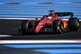 Ferrari's Monegasque driver Charles Leclerc steers his car during the second free practice session ahead of the French Formula One Grand Prix at the Circuit Paul Ricard in Le Castellet, southern France, on July 22, 2022. (Photo by Sylvain THOMAS / AFP)<!-- NICAID(15156649) -->