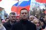 (FILES) Russian opposition leader Alexei Navalny, his wife Yulia, opposition politician Lyubov Sobol and other demonstrators march in memory of murdered Kremlin critic Boris Nemtsov in downtown Moscow on February 29, 2020. Russian opposition leader Alexei Navalny died Friday at the Arctic prison colony where he was serving a 19-year-term, Russia's federal penitentiary service said in a statement. (Photo by Kirill KUDRYAVTSEV / AFP)<!-- NICAID(15681070) -->