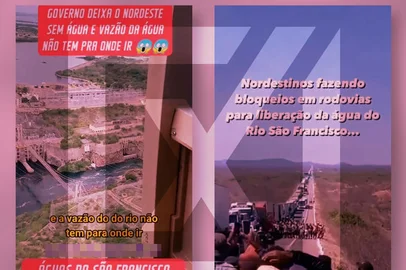 Vídeo de hidrelétrica transbordando é antigo e não tem relação com desligamento de bombas do São Francisco<!-- NICAID(15572594) -->