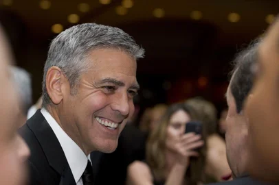 Actor George Clooney attends the White House Correspondents Association Dinner in Washington, DC, April 28, 2012. The annual event, which brings together US President Barack Obama, Hollywood celebrities, news media personalities and Washington correspondents, features comedian Jimmy Kimmel as the host. <!-- NICAID(8180703) -->