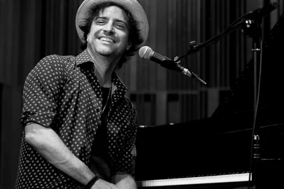 Luciano Leães tocando no New Orleans Jazz Museum, em Nova Orleans<!-- NICAID(16025586) -->