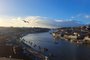 Vista do Rio Douro, que divide as cidades de Vila Nova de Gaia e do Porto, em Portugal<!-- NICAID(15335237) -->
