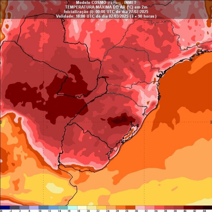 Instituto Nacional de Meteorologia (Inmet) / Reprodução Instituto Nacional de Meteorologia (Inmet) / Reprodução
