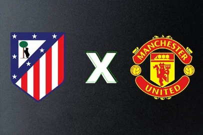 Arte GZH atlético de madrid, manchester united, escudos
