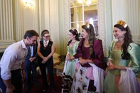 Comitiva da Festa da Uva fez convite ao governador Eduardo Leite. nesta quinta-feira (15), no Palácio do Piratini. O grupo é composto pelo presidente da Comissão Comunitária Fernando Bertotto, prefeito Adiló Domenico, Rainha Elisa dos Santos Pereira D'Mutt e princesas Júlia Dalegrave Scopel e Letícia Comin da Silva.<!-- NICAID(16204688) -->