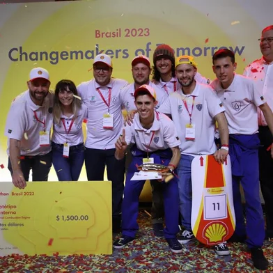 Shell Eco-marathon termina sua sexta edição no Brasil. Na foto, campeã na categoria combustão interna Drop Team - Foto: Alessandro Costa/Shell/Divulgação<!-- NICAID(15529214) -->