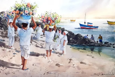 Antônio Giacomin registra nuances da fé em exposiçãoExímio numa técnica marcada pela fluidez dos matizes das cores diluídas, propondo nuances ao olhar, o artista visual Antônio Giacomin apresenta a coleção Qual é a Sua Fé? em exposição dia 31 de agosto, em sua galeria (Rua João Adami, 286, Pio X), em Caxias do Sul. Focada no universo das divindades, das múltiplas manifestações da fé e da religiosidade brasileiras, a nova série reúne aquarelas e alguns acrílicos sobre tela nos quais afirma e reverencia o poder dessas imagens de devoção.<!-- NICAID(15187905) -->
