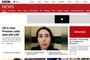 Reprodução da home da BBC News sobre o caso da princesa Latifa, dos Emirados Árabes Unidos<!-- NICAID(14716334) -->