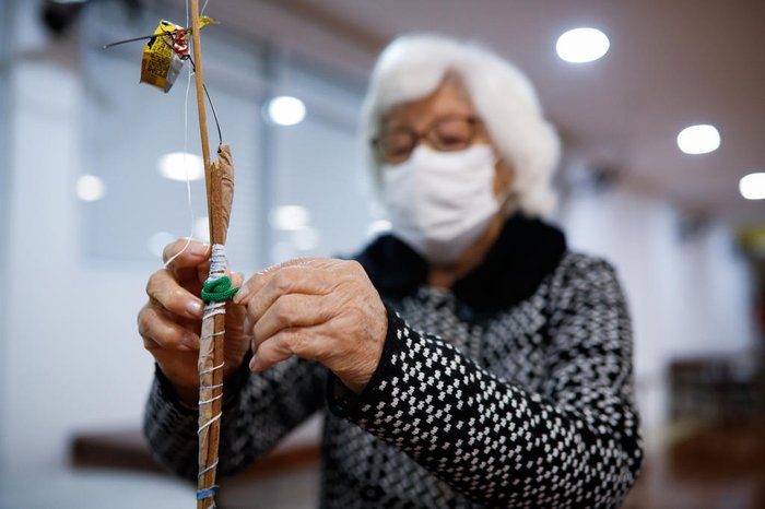 Maria do Carmo transformou o equipamento em uma obra de arte