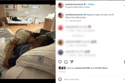 Filha de Pelé, Kely Nascimento publica foto com o Rei no hospital - Foto: @iamkelynascimento Kely Nascimento/Instagram/ReproduçãoIndexador: Gabriel Pozzi<!-- NICAID(15304502) -->