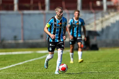 Lance da partida Grêmio x Vitória da Conquista/BA no Estádio Ninho da Garça válida pela Copa São Paulo de Futebol Junior 2025. FOTO: ANGELO PIERETTI/GRÊMIO FBPA<!-- NICAID(15947653) -->
