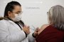 Porto Alegre, RS, Brasil, 21-05-2022: Posto de vacinação contra covid-19 e gripe no Shopping João Pessoa<!-- NICAID(15102877) -->