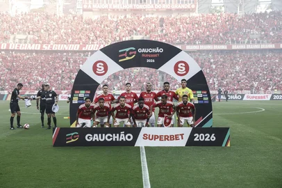 André Ávila / Agencia RBS PORTO ALEGRE, RS, BRASIL, 08/03/2026: Inter e Grêmio se enfrentam no Estádio Beira-Rio, no Gre-Nal de número 451, no jogo de volta da final do Campeonato Gaúcho de 2026, o Gauchão. Após o jogo de ida, na Arena, terminar em 3 a 0 para o Grêmio, o Internacional recebe o adversário em casa com a missão de tentar reverter o placar e conquistar o bicampeonato estadual. Foto: André Ávila/Agência RBS<!-- NICAID(16240585) -->