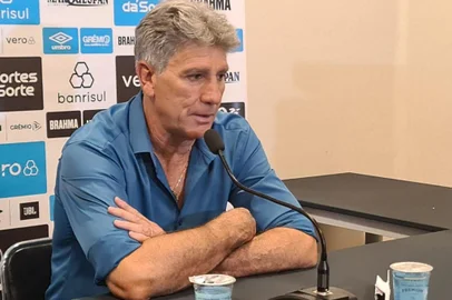 Renato Gaúcho, técnico do Grêmio, após Corinthians vs Grêmio, em Itaquera - Foto: Saimon Bianchini/Agência RBS<!-- NICAID(15544392) -->
