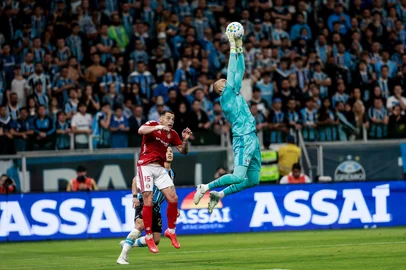 PORTO ALEGRE, RS, BRASIL, 03-09-2026: Grêmio vs Internacional, clássico GreNal nº454, pelo jogo de volta das Quartas-de-Final da Copa do Brasil 2026. O jogo ocorre na Arena, em Porto Alegre. Foto: Duda Fortes/Grupo RBS<!-- NICAID(16359155) -->