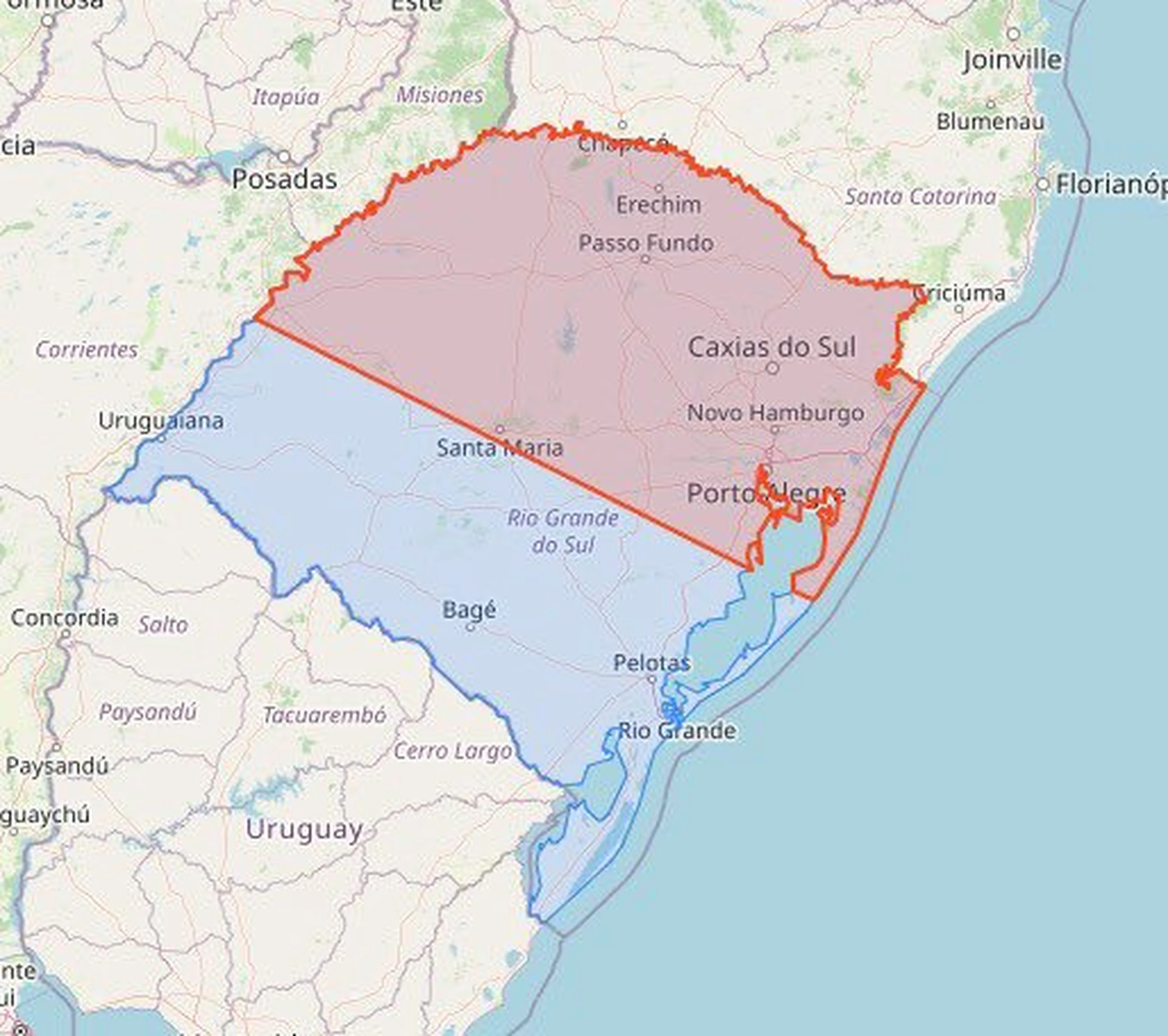 Reprodução/Defesa Civil do RS