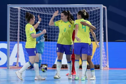 brasil , seleção brasileira , copa do mundo feminina de futsal , fifa , irã<!-- NICAID(16172624) -->
