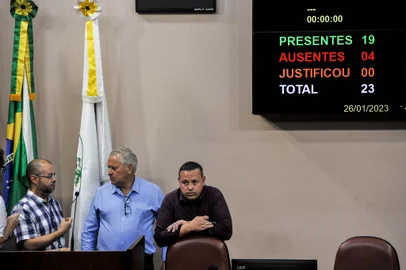CAXIAS DO SUL, RS, BRASIL, 26/01/2023. Votação câmera de vereadores (Neimar De Cesero/Agência RBS)<!-- NICAID(15332375) -->