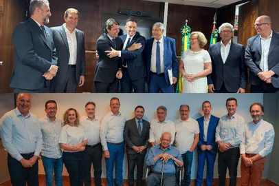 Bancada do PP e bancada do MDB