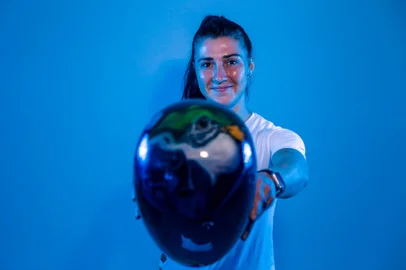 PORTO ALEGRE, RS, BRASIL - 24/02/2022Nicole Silveira, gaúcha que participou das Olimpíadas de Inverno no esporte Skeleton<!-- NICAID(15027008) -->