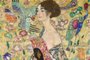 Quadro "Dama com Leque", do artista austríatco Gustav Klimt<!-- NICAID(15455873) -->