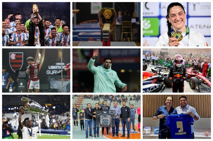 Montagem sobre fotos de KIRILL KUDRYAVTSEV (AFP), Jefferson Botega (Agencia RBS), Gilvan de Souza (Flamengo), Cesar Greco (Palmeiras), ANDREJ ISAKOVIC (AFP), FRANCK FIFE (AFP) e Junior Cirino (Studio Jota) / Reprodução